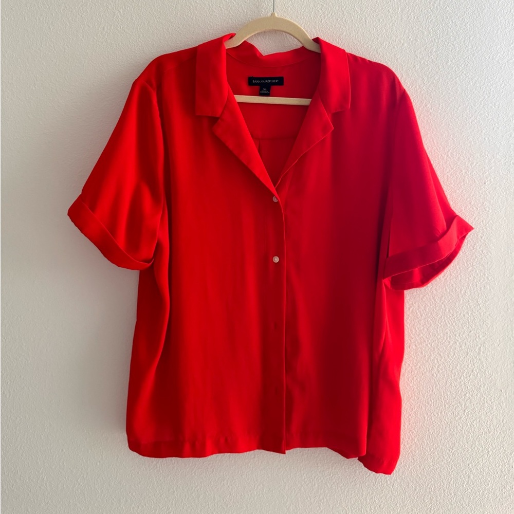 Red Buttoned Blouse - image 1